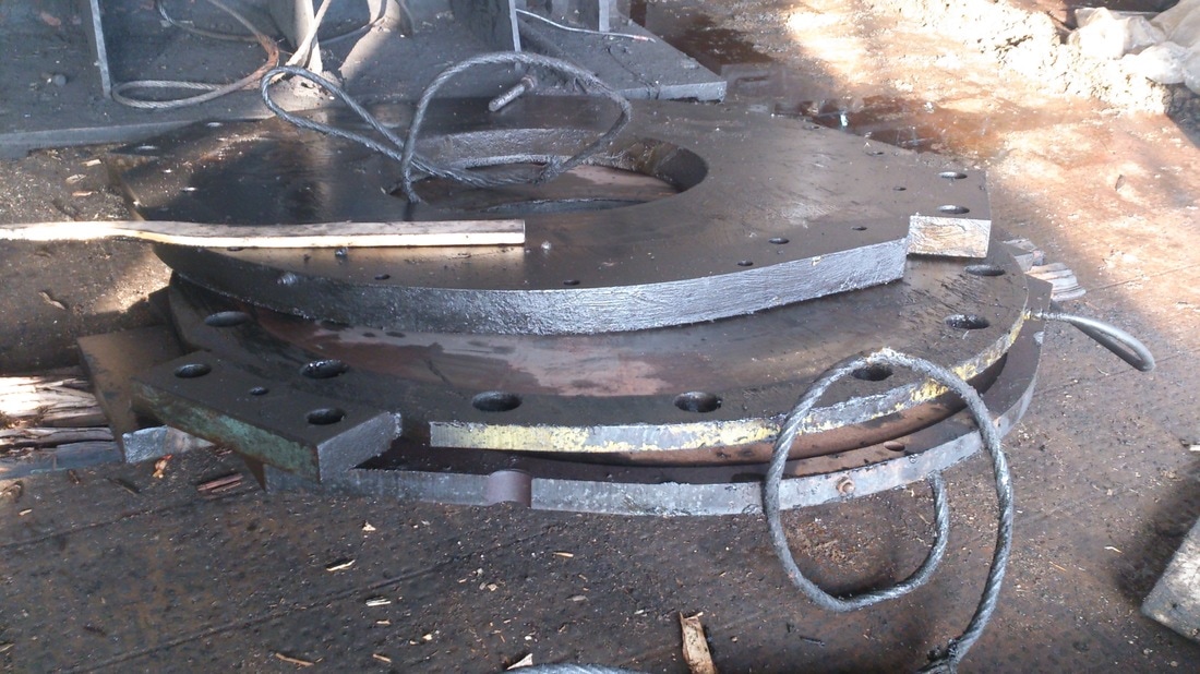 Set of steel brake disks with ears, cover and support for Smeral LZK 4000